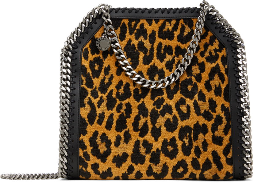 Сумка Stella McCartney Leopard Print Mini Chain Bag Коричневий | 371223WP0494
