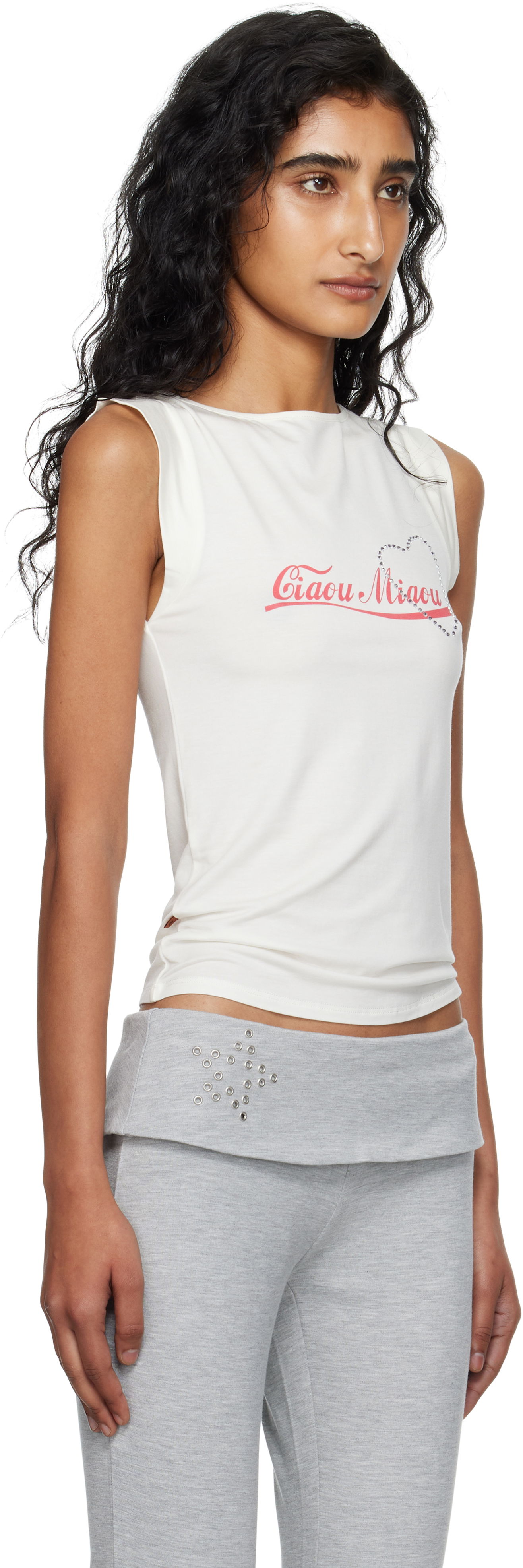 Безрукавка Miaou Miaou Lucia Sleeveless Graphic Tank Top білий | 7197LJBCMI, 1