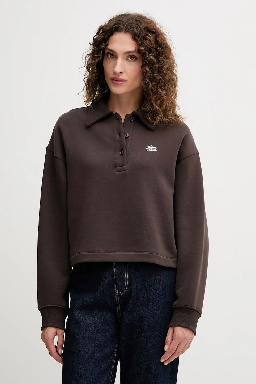 Світшоти Lacoste Lacoste Cropped Polo Sweatshirt Коричневий | SF5275