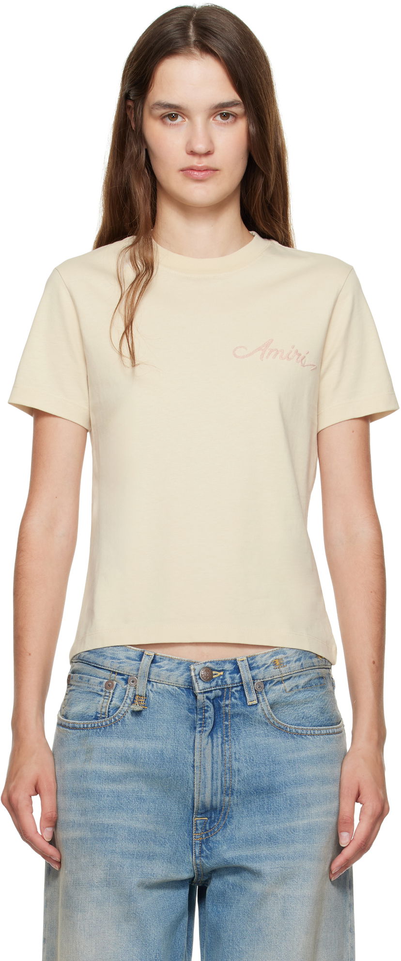 Футболка AMIRI Amiri Bandana Patch T-Shirt бежевий | AWJYTE1061