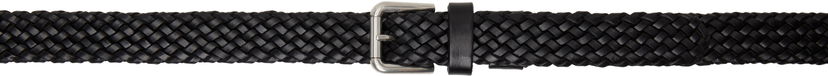 Ремені Dolce & Gabbana Dolce&Gabbana Calfskin Braided Belt чорний | BC4924A9Q22