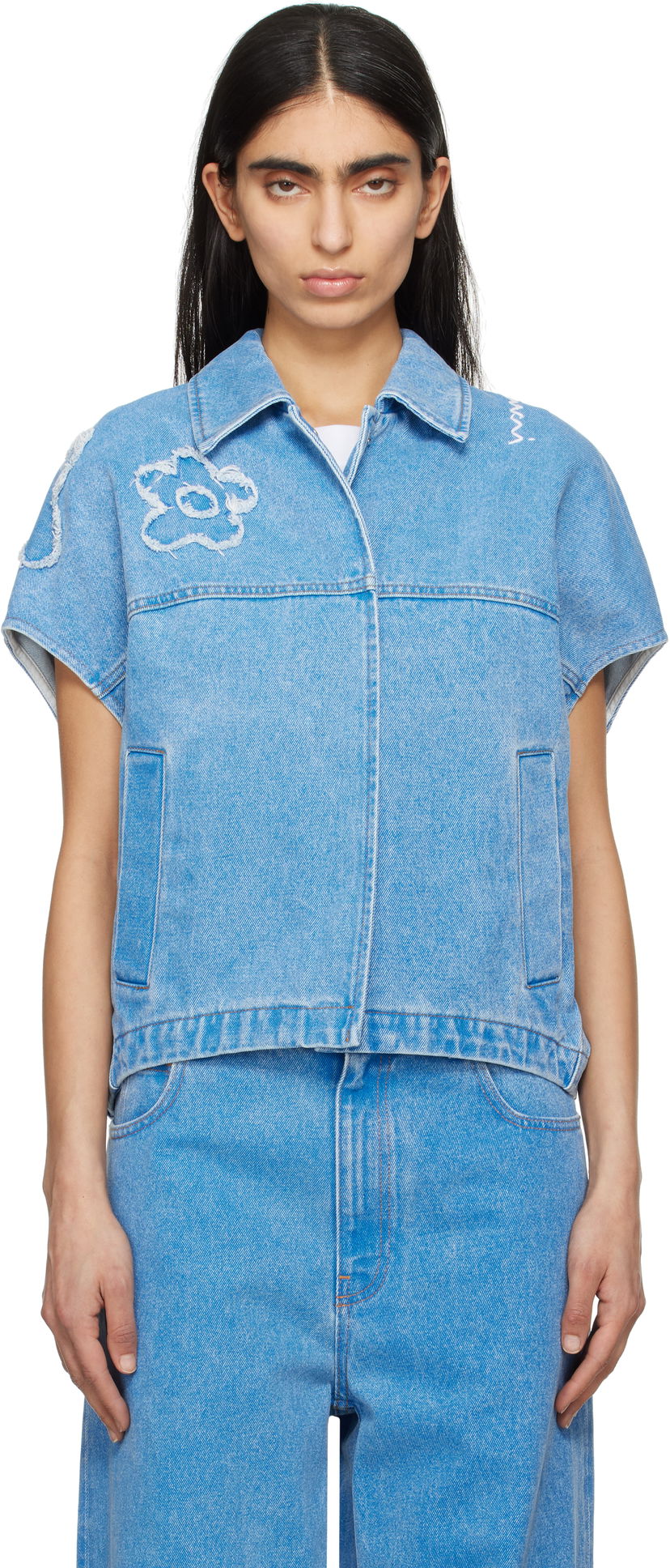 Жилет Marni Marni Dilies Patch Denim Vest Синій | JKJD0315QS USCX34