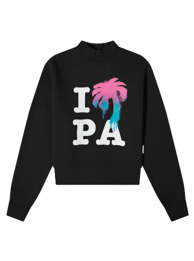 Світшоти Palm Angels I Love PA Fitted Crew Neck Sweat чорний | PWBA016S23FLE0011084