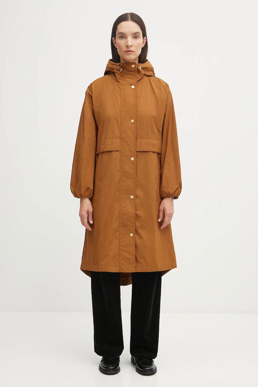 Дощовик Barbour Barbour NABOO Oversize Hooded Raincoat Коричневий | LSP0241