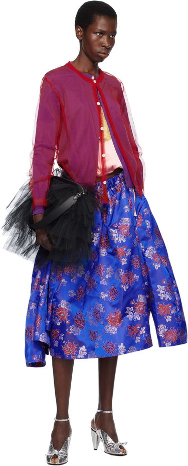 Спідниця Comme des Garçons Comme des Garçons Jacquard Pattern Midi Skirt Синій | GO-S002-051-1, 3
