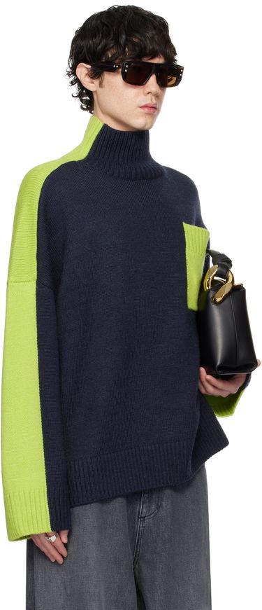 Cветр JW Anderson JW Anderson Dual Tone Turtleneck with Patch Pocket Сірий | KW1308-YN0367, 4