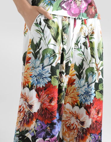 Штани Dolce & Gabbana Dolce & Gabbana Flower Bouquet-Print Poplin Culottes Різнокольоровий | FTDCXTHS5TRHA5PC, 3