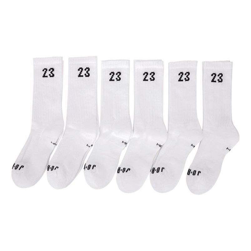 Шкарпетки Jordan Jordan Numeric Athleisure Socks 6 Pairs білий | DH4287-100, 0