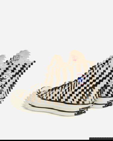 Кросівки та взуття Converse Chuck 70 Glow-In-The-Dark Zebra Print бежевий | A15032C, 4