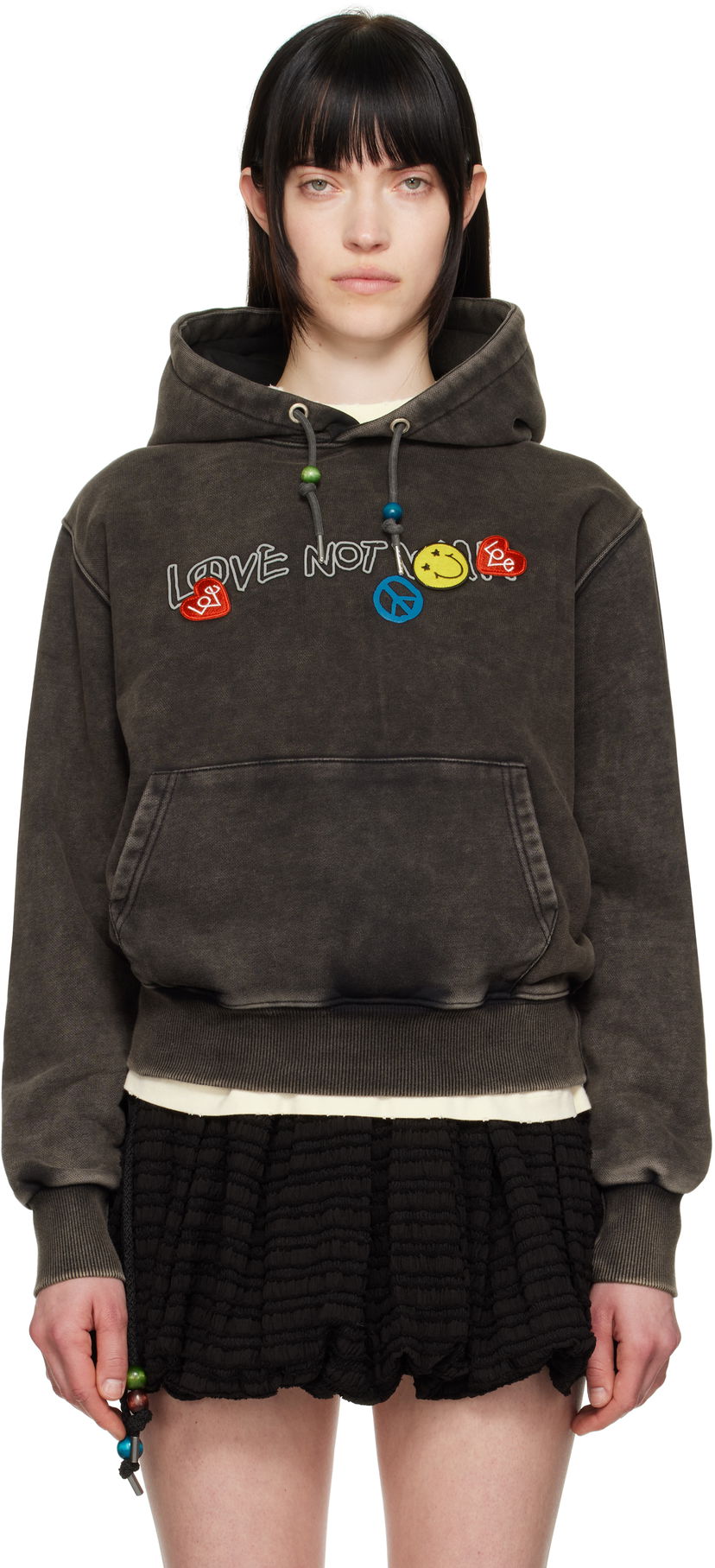 Світшоти Andersson Bell Andersson Bell Dyed 'Love' Hoodie Сірий | atb1253u