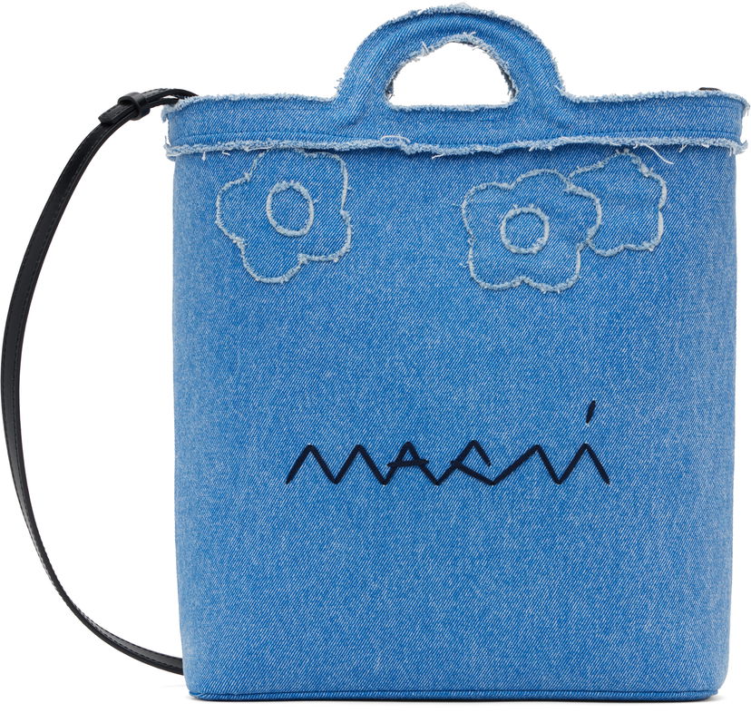 сумка-тоут Marni Marni Tropicalia Denim Crossbody Bag Синій | SBMP0179L1 P8201