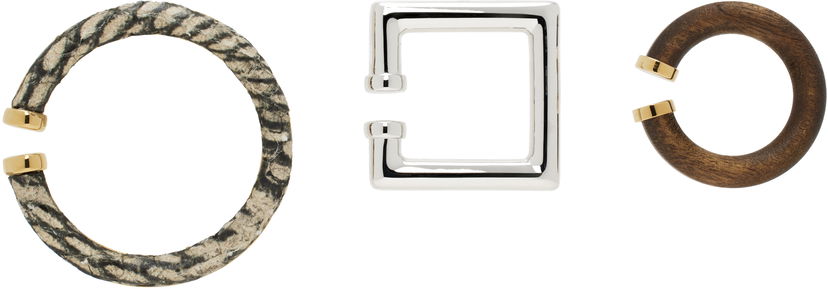 Сережки Jacquemus Jacquemus La Croisière "The Ear Jewelry" Ear Cuff Set Коричневий | 25E251JW748-3233
