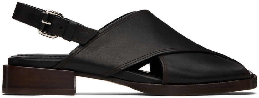 Аксесуари LEMAIRE Lemaire Cross Flat Sandals чорний | FO0162 LL0122