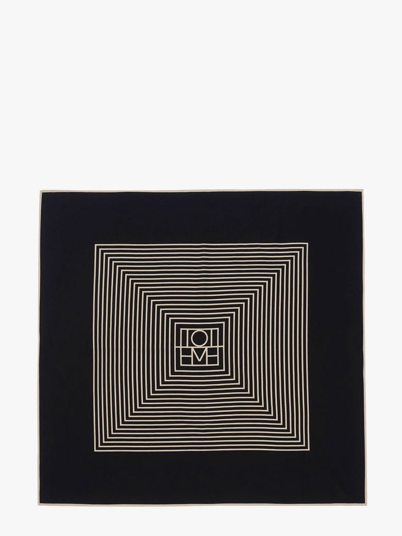 Шарф TOTEME Geometric Print Silk Foulard by чорний | 211853801902