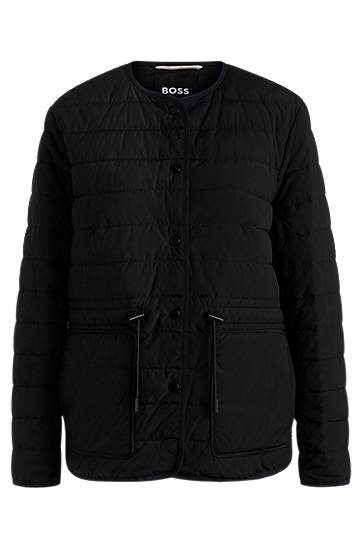 Пуховик BOSS Padded Jacket with Drawcord Waist чорний | 50531125