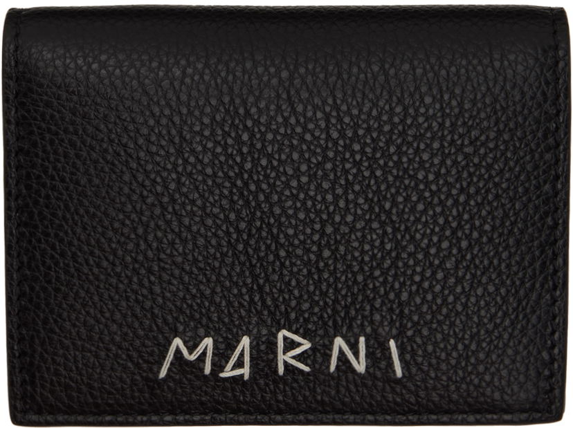 Гаманець Marni Pebbled Leather Zip-Around Bifold Wallet чорний | PFMOQ14Q10 P6533