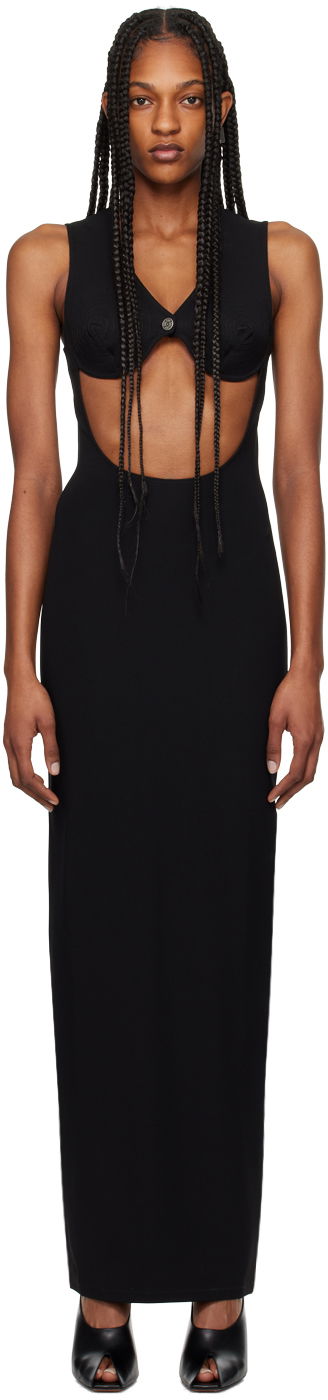 плаття Jean Paul Gaultier Gaultier Cone Bra Maxi Dress чорний | 24/25-F-RO122-J053-00