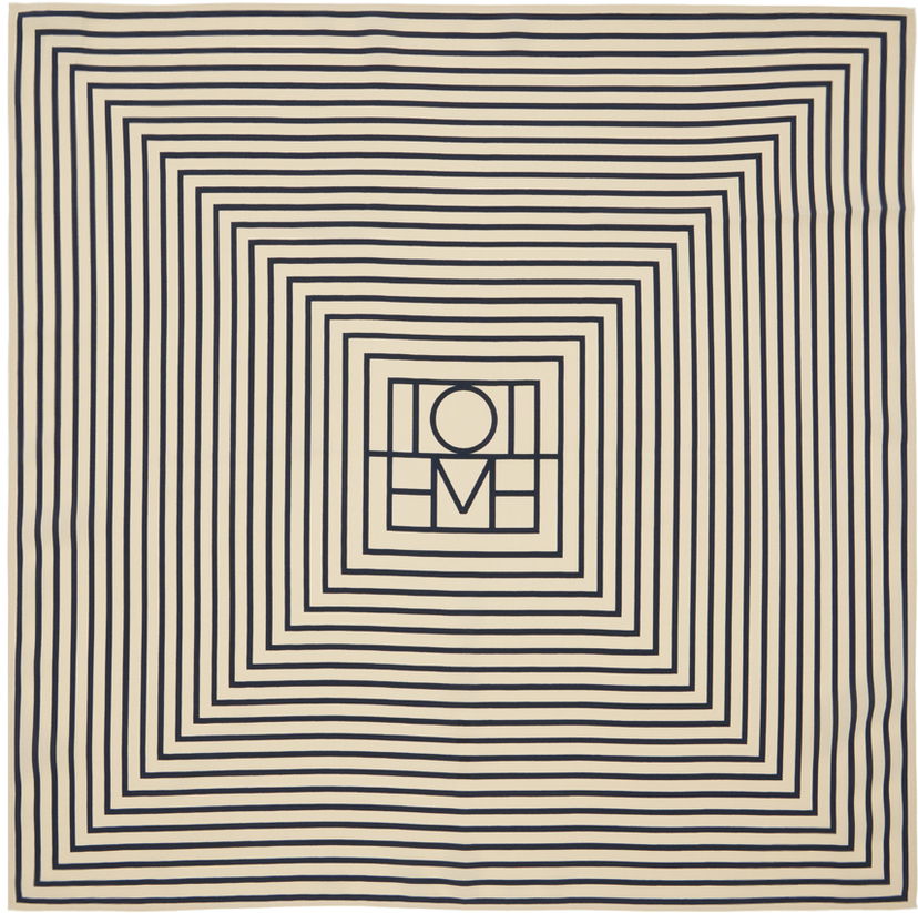 Шарф TOTEME Signature Monogram Silk Scarf бежевий | 211-852-800