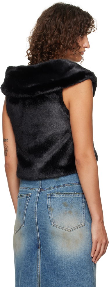 Жилет We11done We11done Cropped Faux-Fur Vest чорний | WD-F93-24-026-W-BK, 2