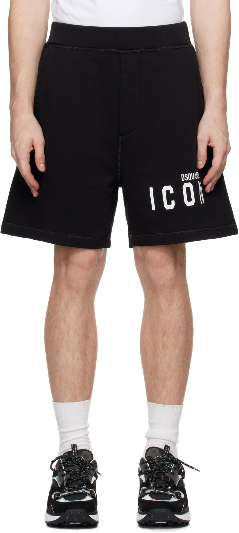 Шорти DSQUARED2 'Icon' Relaxed Fit Shorts чорний | S79MU0005_D25015
