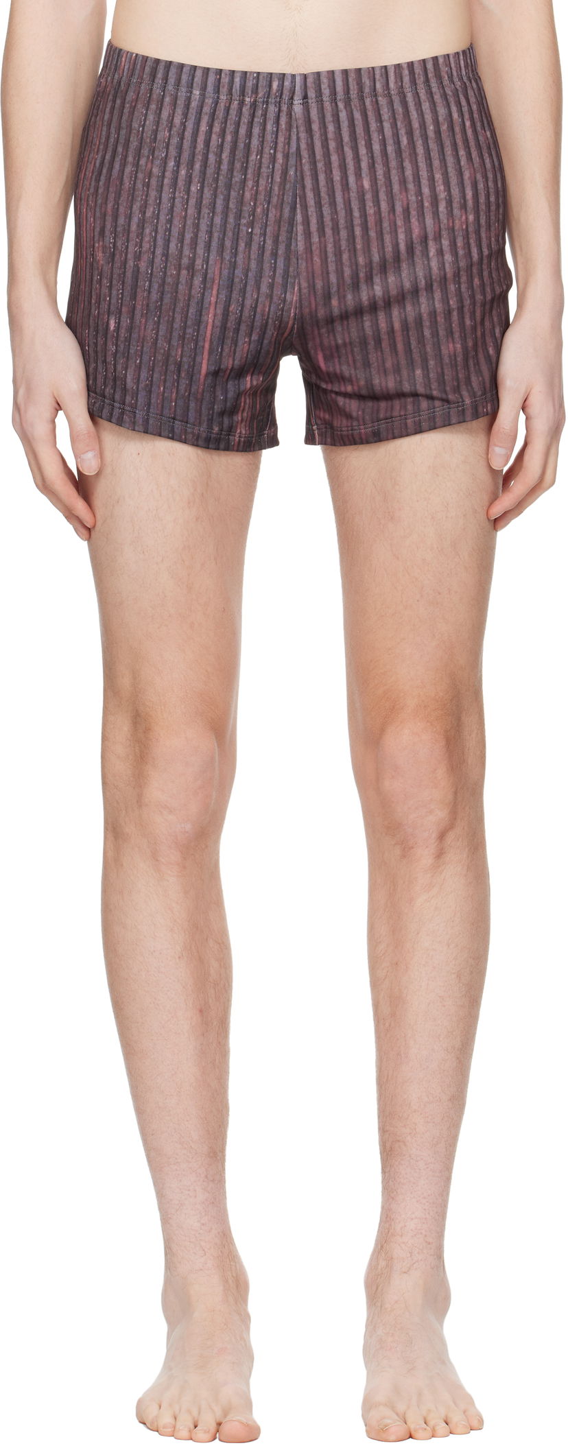 Купальники Serapis Serapis Aub Stripes Swim Shorts Коричневий | SS25_SWS_3