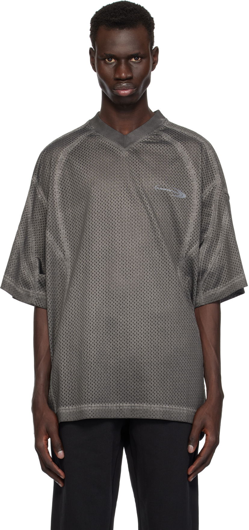 Джерсі Alexander Wang Alexander Wang Mesh Short Sleeve T-Shirt Сірий | UCC1251733