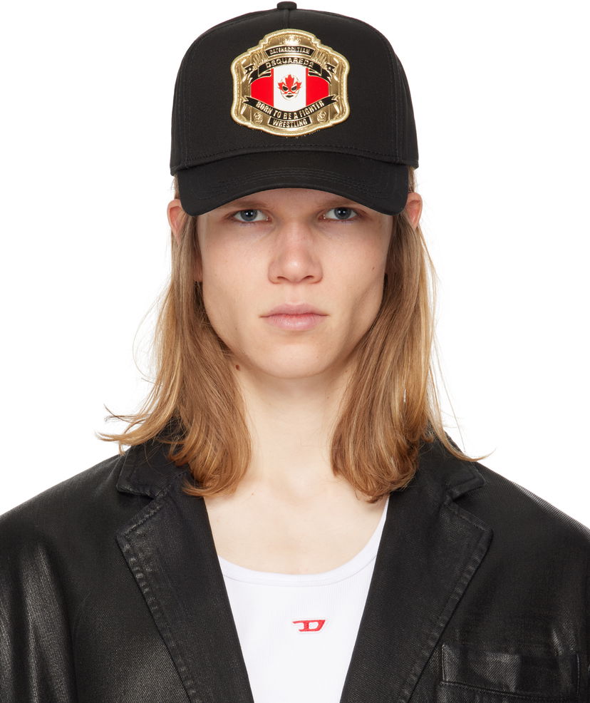 Кепка DSQUARED2 Dsquared2 Boxeur Patch Baseball Cap чорний | BCM0903-05C00001-2124