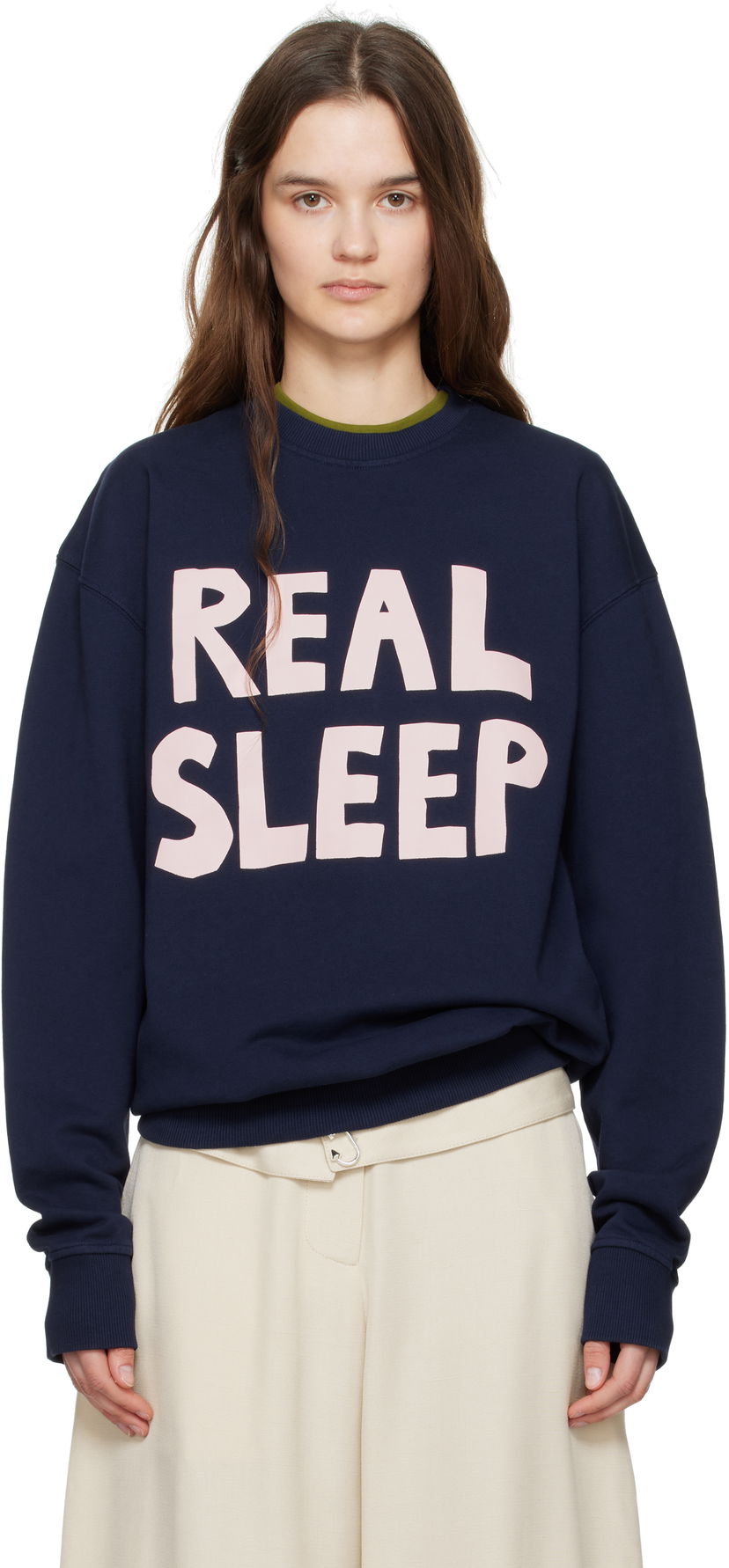 Світшоти JW Anderson JW Anderson 'Real Sleep' Sweatshirt темно-синій | JW0230-PG1632