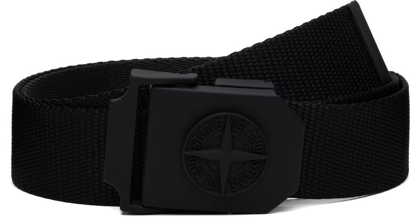Ремені Stone Island Stone Island Nylon Tape Belt чорний | K2S15 9300003 S0071