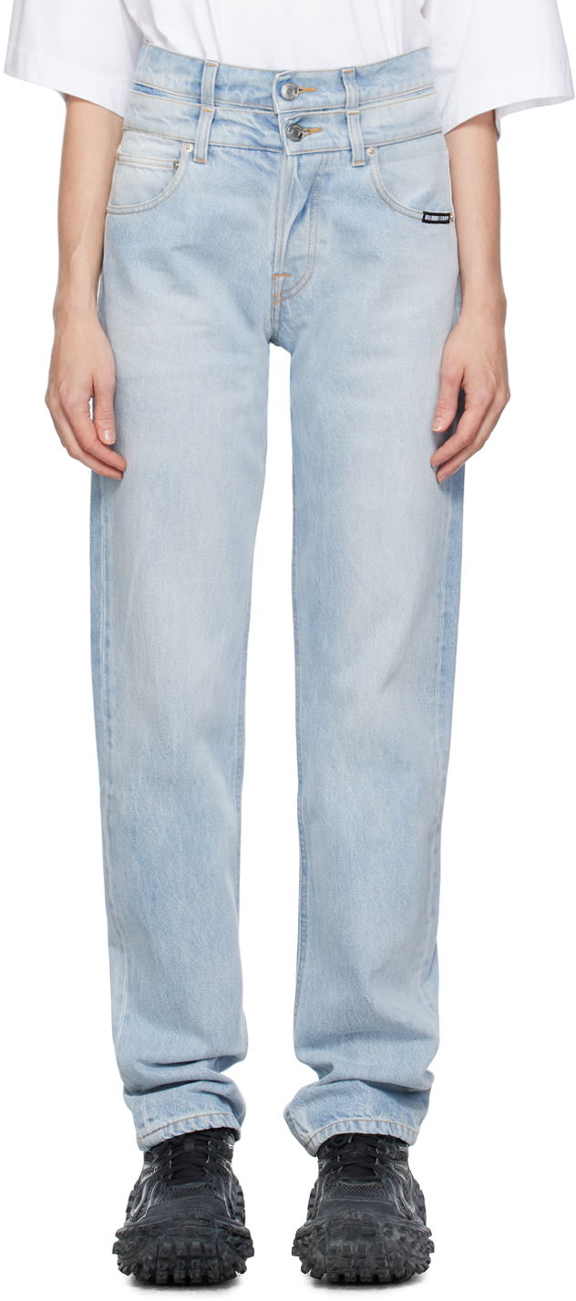 Джинси VETEMENTS VTMNTS Double Waist Jeans Синій | VL18PA450L