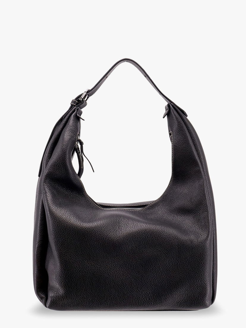 Сумочка TOTEME Toteme Black Leather Shoulder Bag чорний | 2339106613200
