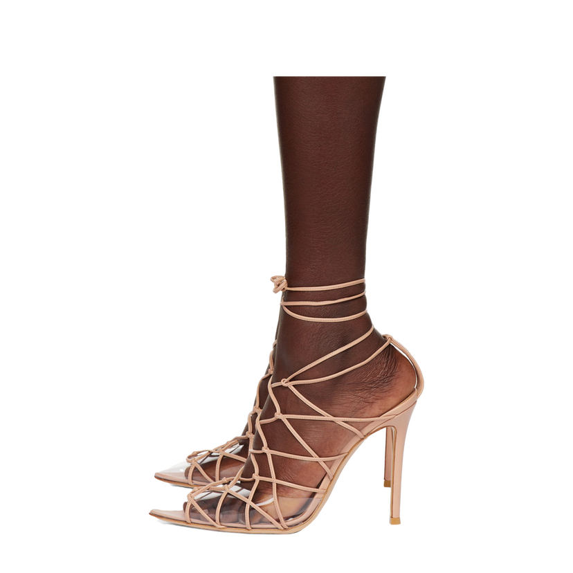 Кросівки та взуття Gianvito Rossi Miria Lace-Up Heels бежевий | G95386.15RIC.PLN