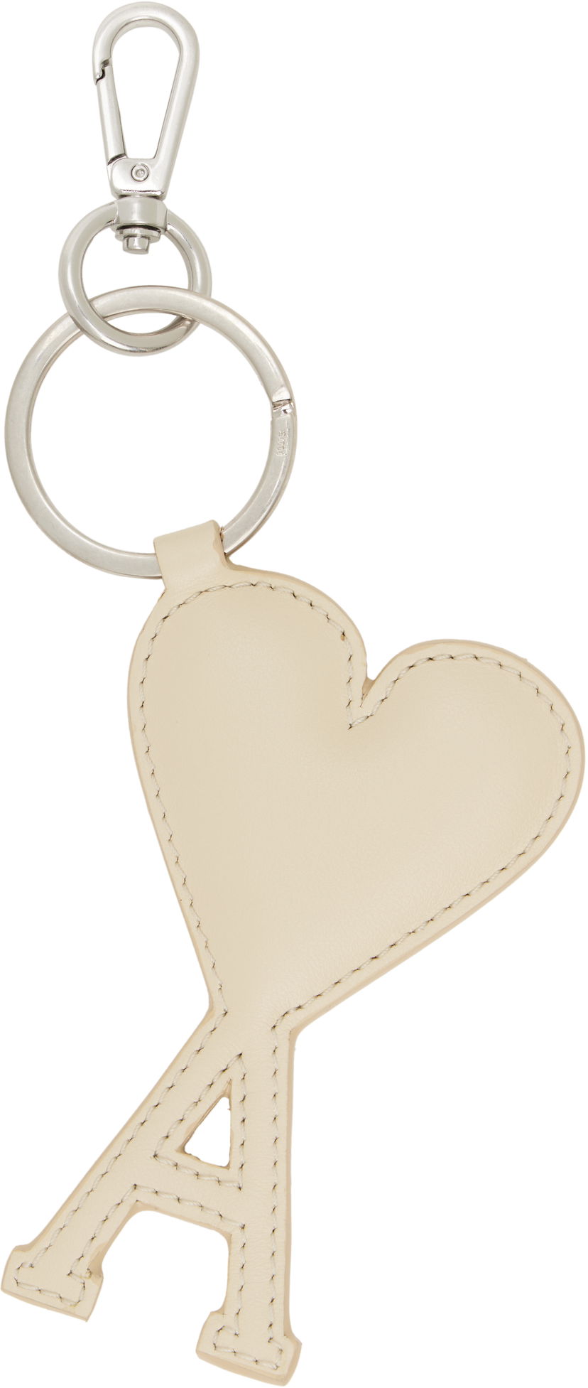 Брелоки AMI AMI de Coeur Leather Keychain бежевий | UKR915.853