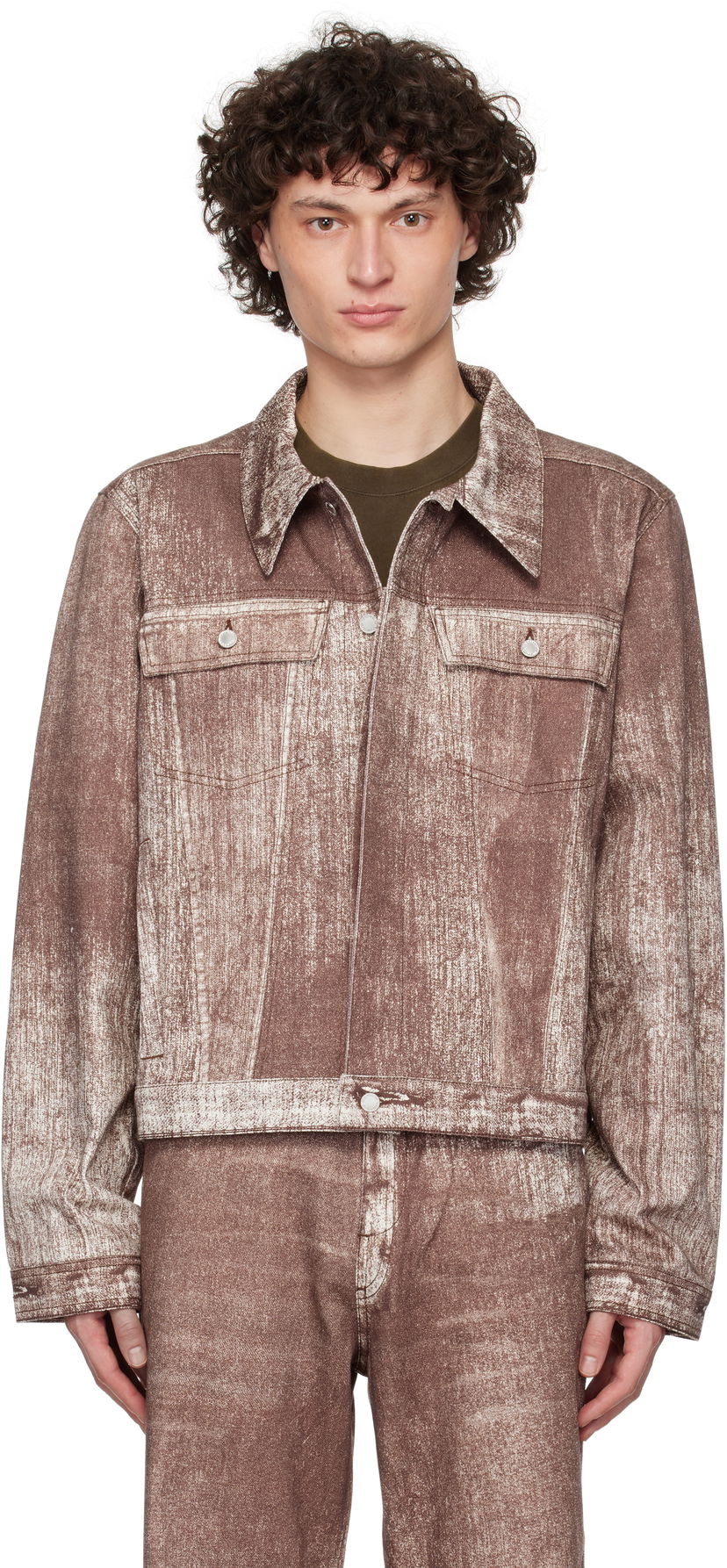 Куртка Camper Camperlab Paint Print Denim Jacket Коричневий | AU00021-003