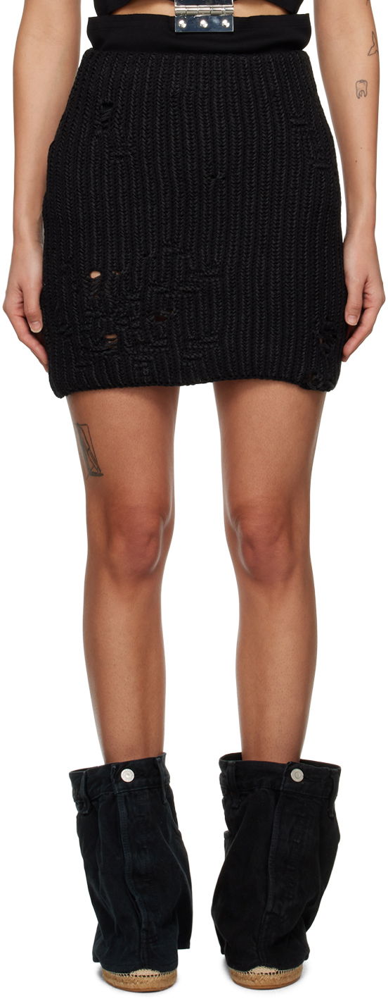 Спідниця JW Anderson Distressed Miniskirt чорний | KW0810-YN0151