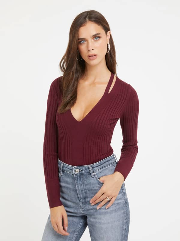 Світшоти GUESS V Neck Viscose Blend Червоний | W3BR30Z2V42, 0