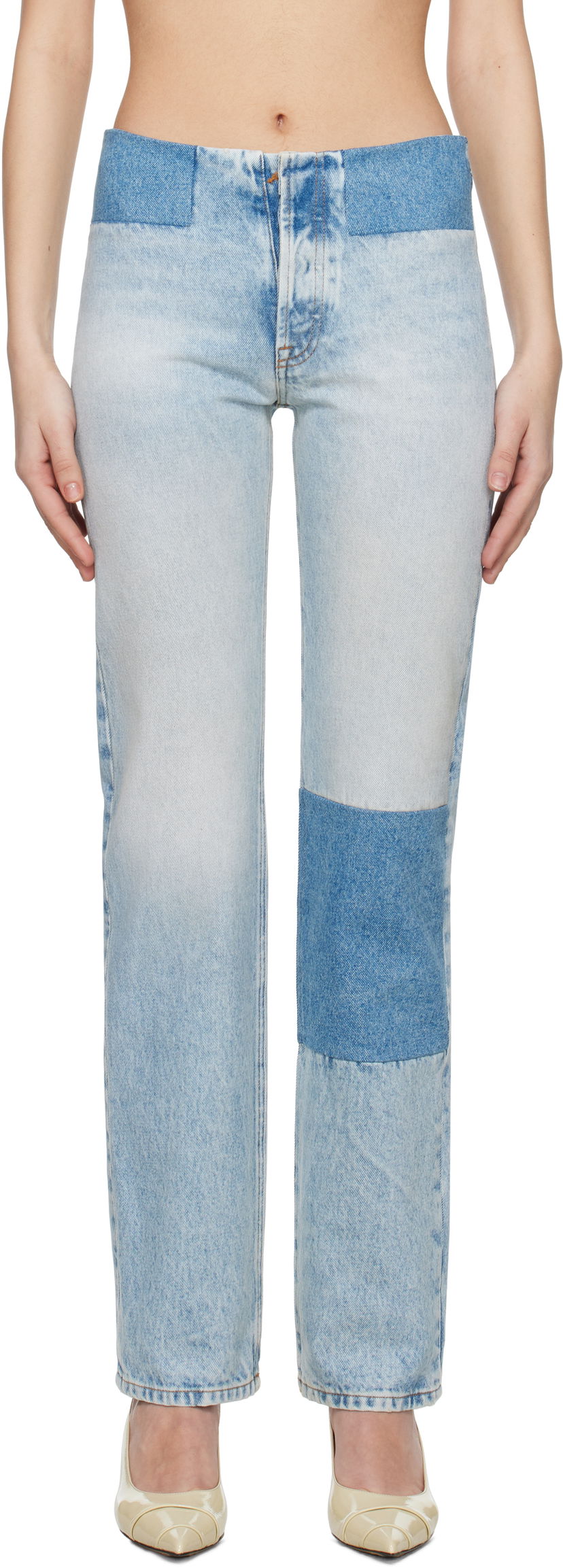Джинси Maison Margiela MM6 Maison Margiela Patchwork Jeans Синій | S62LB0187 M30018