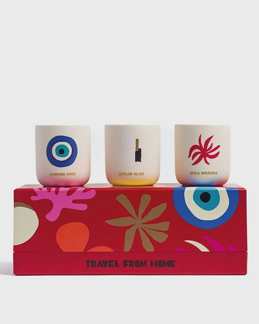 Свічки ASSOULINE Travel From Home Mini Scented Candle Set Різнокольоровий | 882664008116