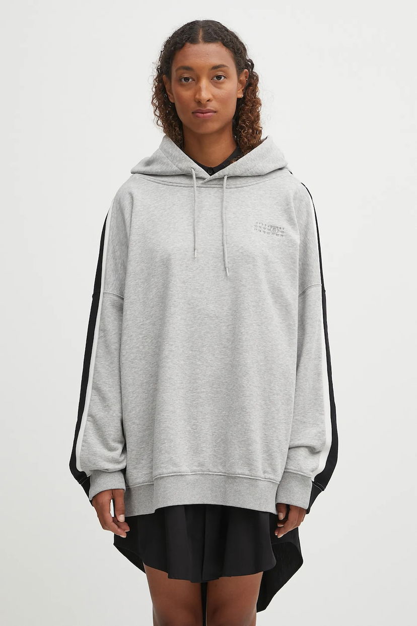Світшоти Maison Margiela MM6 Maison Margiela Hooded Sweatshirt with Stripes Сірий | S52HG0040.M25013.964