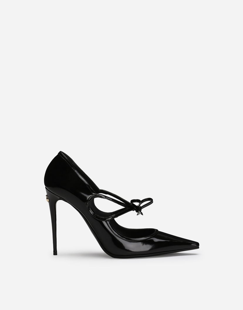 Кросівки та взуття Dolce & Gabbana Polished Calfskin Pumps чорний | CD1853A103780999
