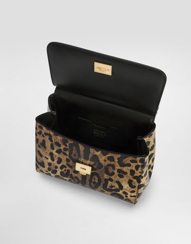 Сумочка Dolce & Gabbana Dolce & Gabbana Leopard Print Patent Leather Top Handle Bag Різнокольоровий | BB6003BM568HA93M, 3