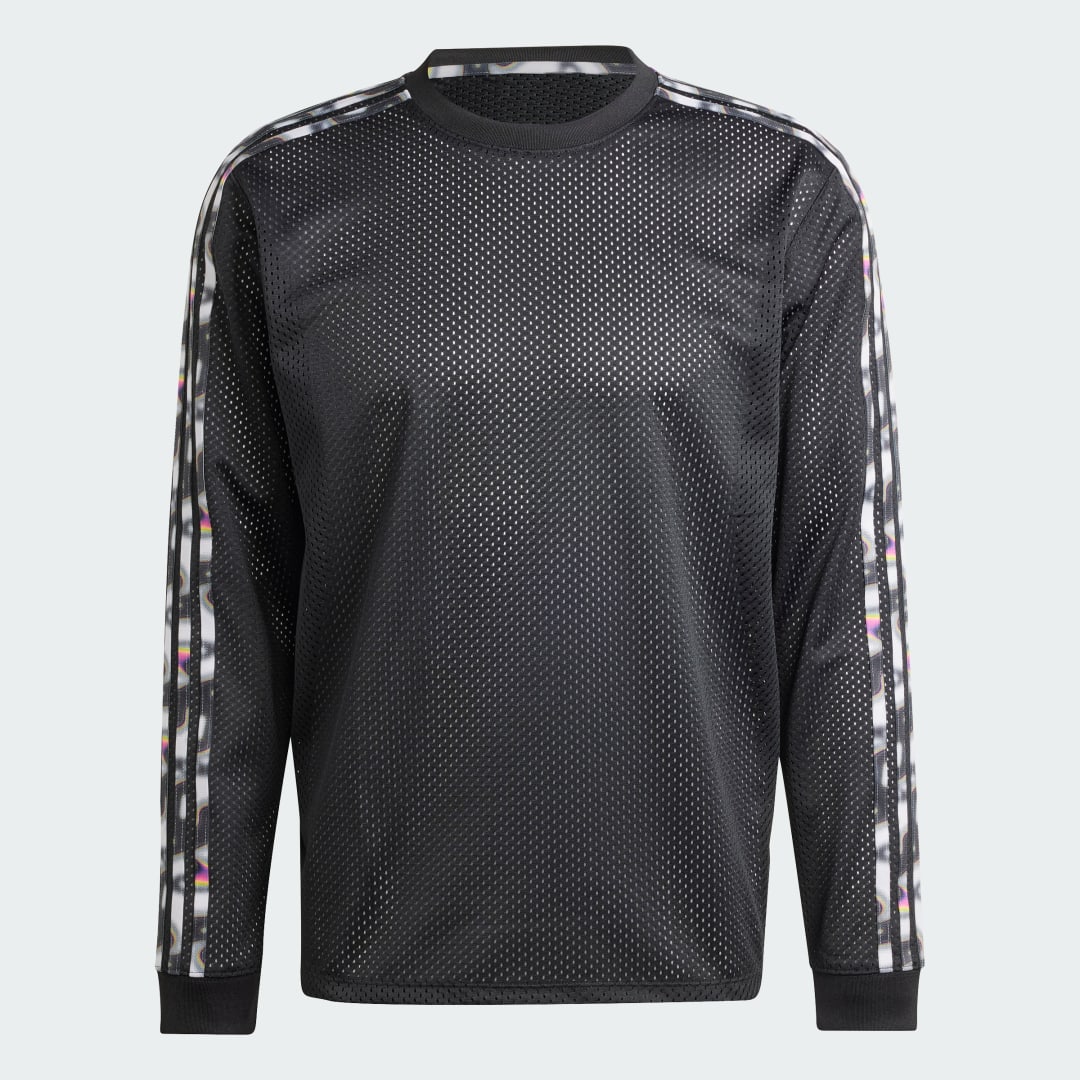 Футболка adidas Performance Pride Mesh 3-Stripes Long Sleeve чорний | IZ4893, 1