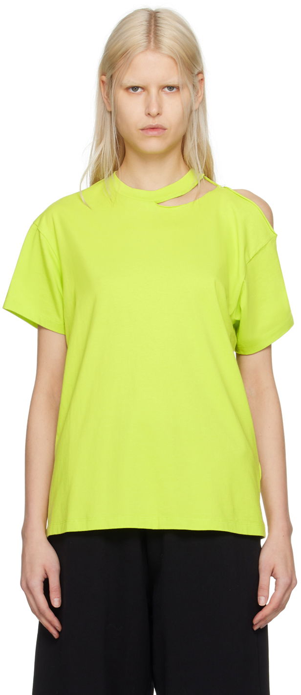 Футболка Maison Margiela MM6 Safety Pin T-Shirt Зелений | S52GC0305 S24312