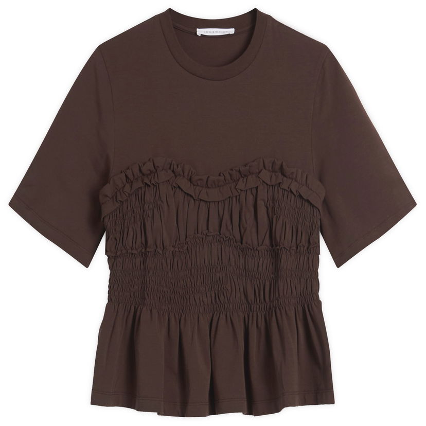 Футболка Cecilie Bahnsen Cecilie Bahnsen Vilde Smocked T-Shirt Коричневий | 225RTW19004