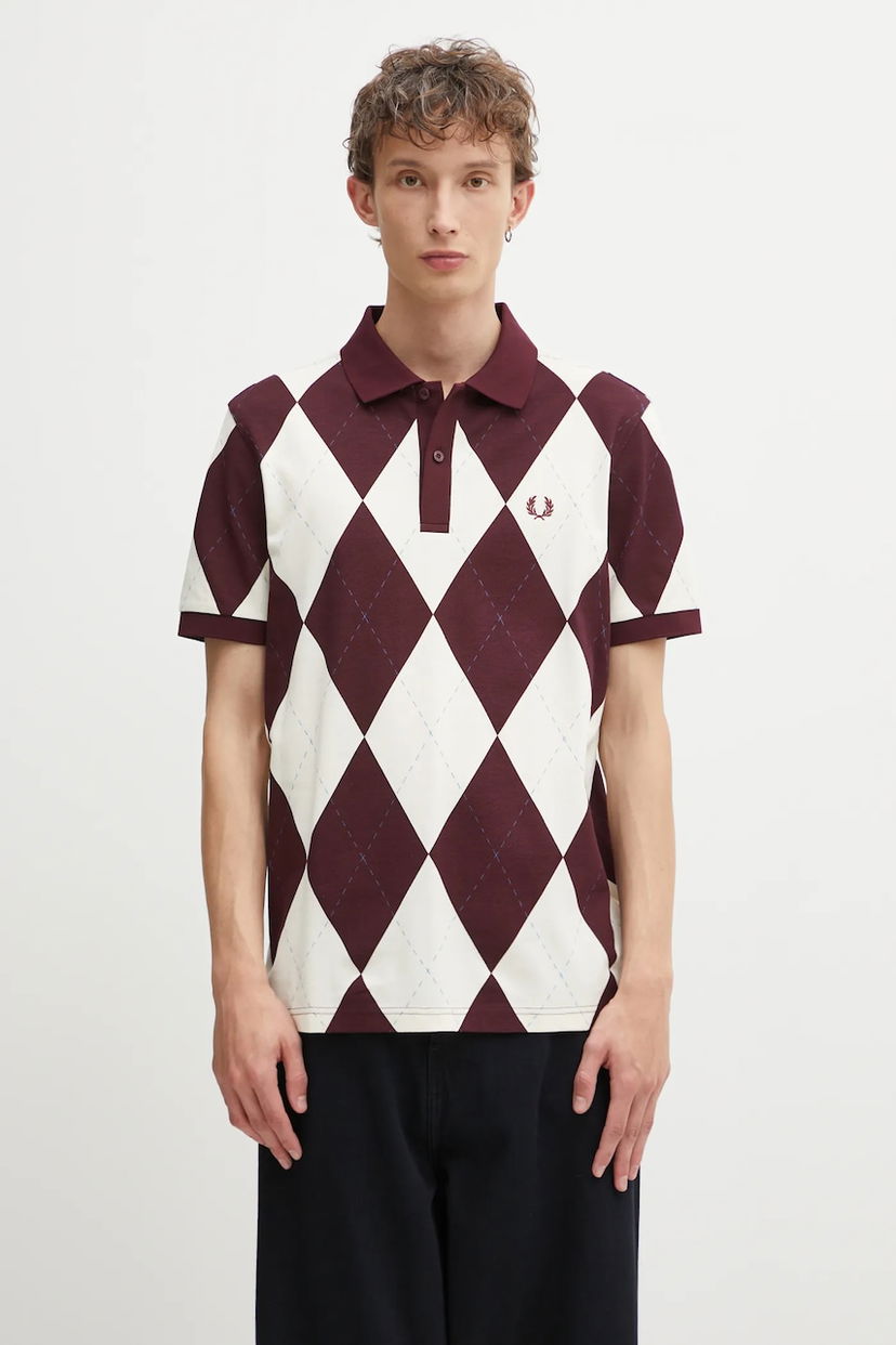 Сорочка поло Fred Perry Cotton Argyle Polo Shirt Різнокольоровий | M1628
