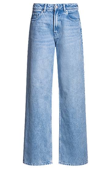 Джинси BOSS Straight-Fit Rigid Denim Jeans Синій | 50539756