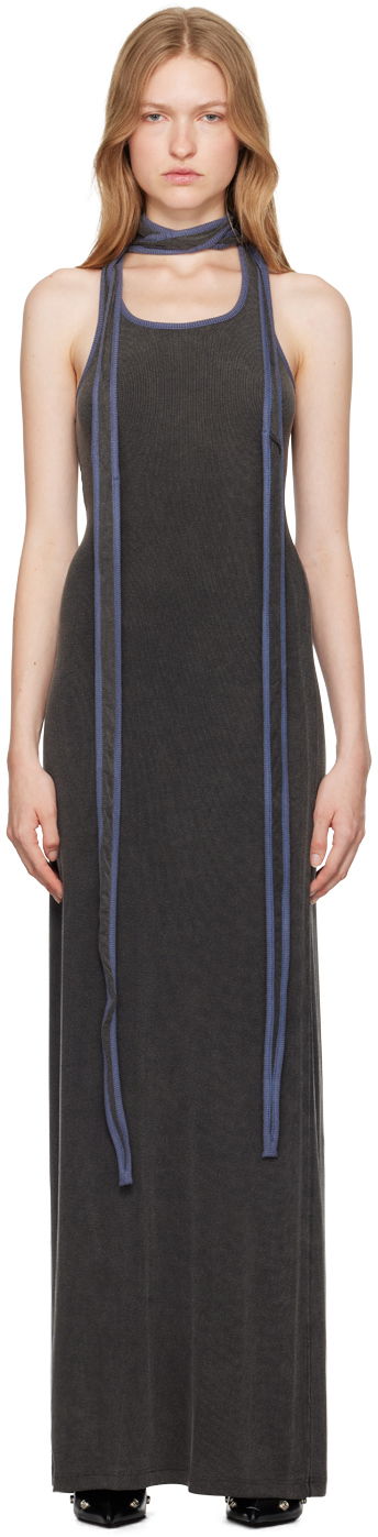 плаття Y/PROJECT Gray Multiscarf Maxi Dress Сірий | 104DR010