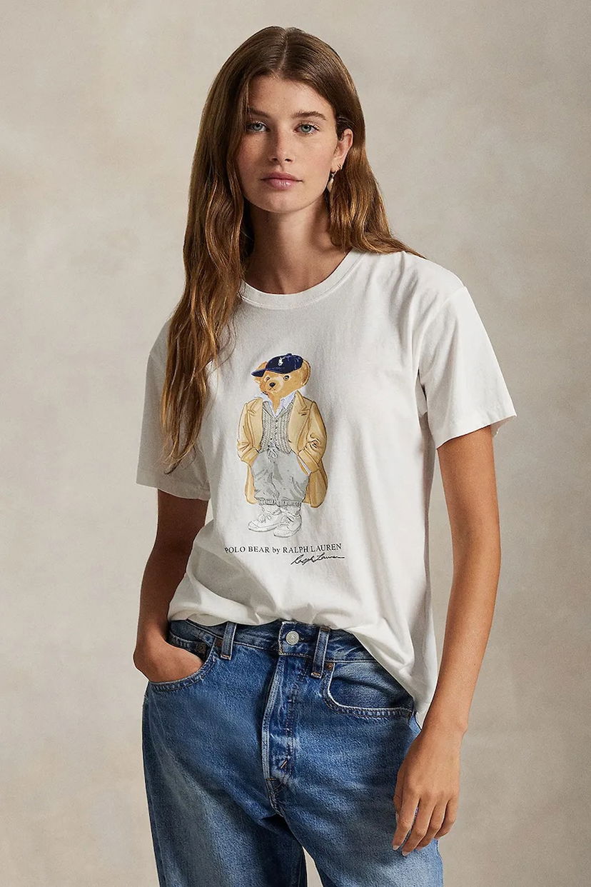 Футболка Polo by Ralph Lauren Polo Ralph Lauren Bear Graphic T-Shirt білий | 211971752