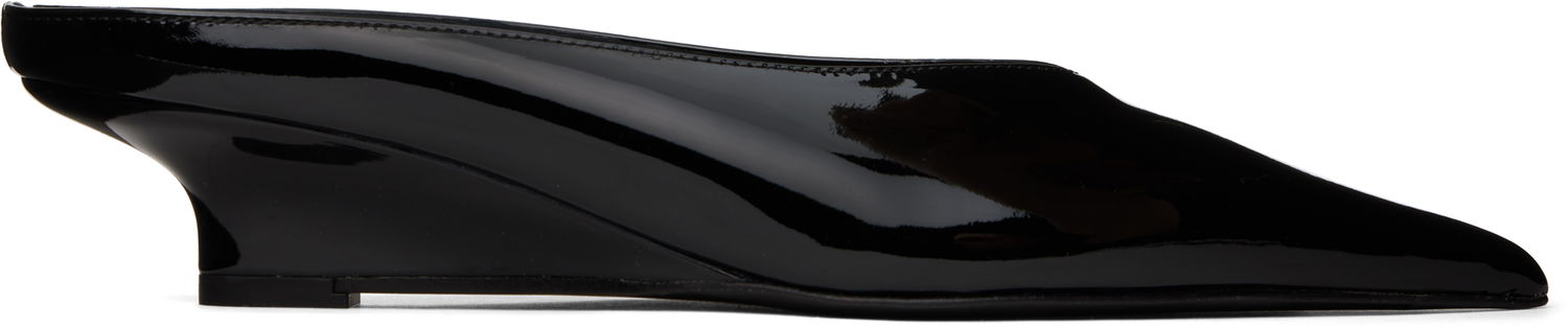 Кросівки та взуття TOTEME Sharp Patent Wedge Mules by чорний | 251-WAS0179-LE0091, 0
