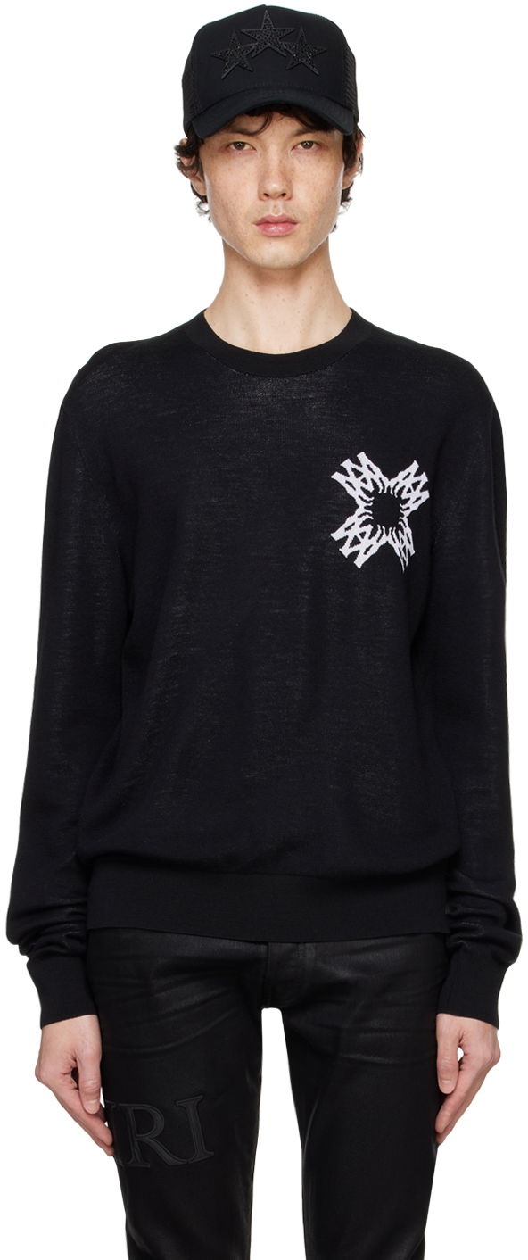 Cветр AMIRI AMIRI MA Quad Crewneck Sweater чорний | AMKNCW1066